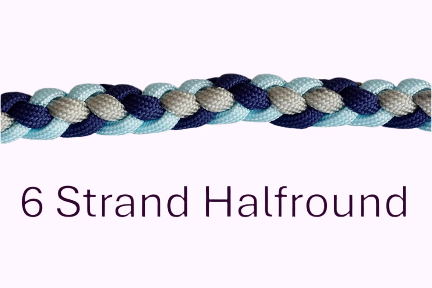 Geflochtene Paracord Hundeleine Muster 6 Strand Halfround