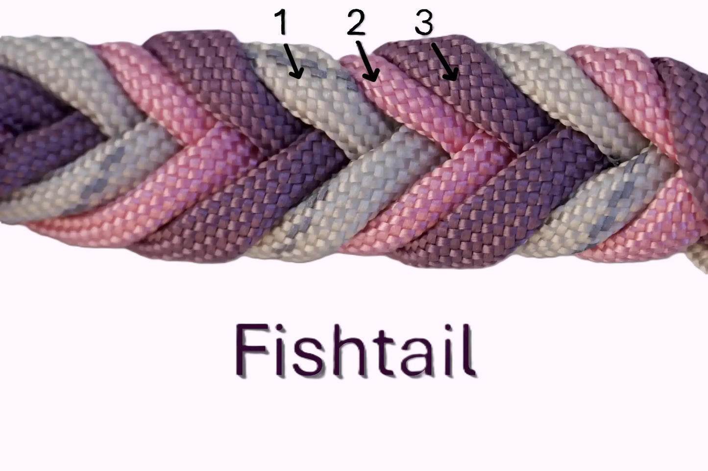 Geflochtene Paracord Hundeleine Muster Fishtail