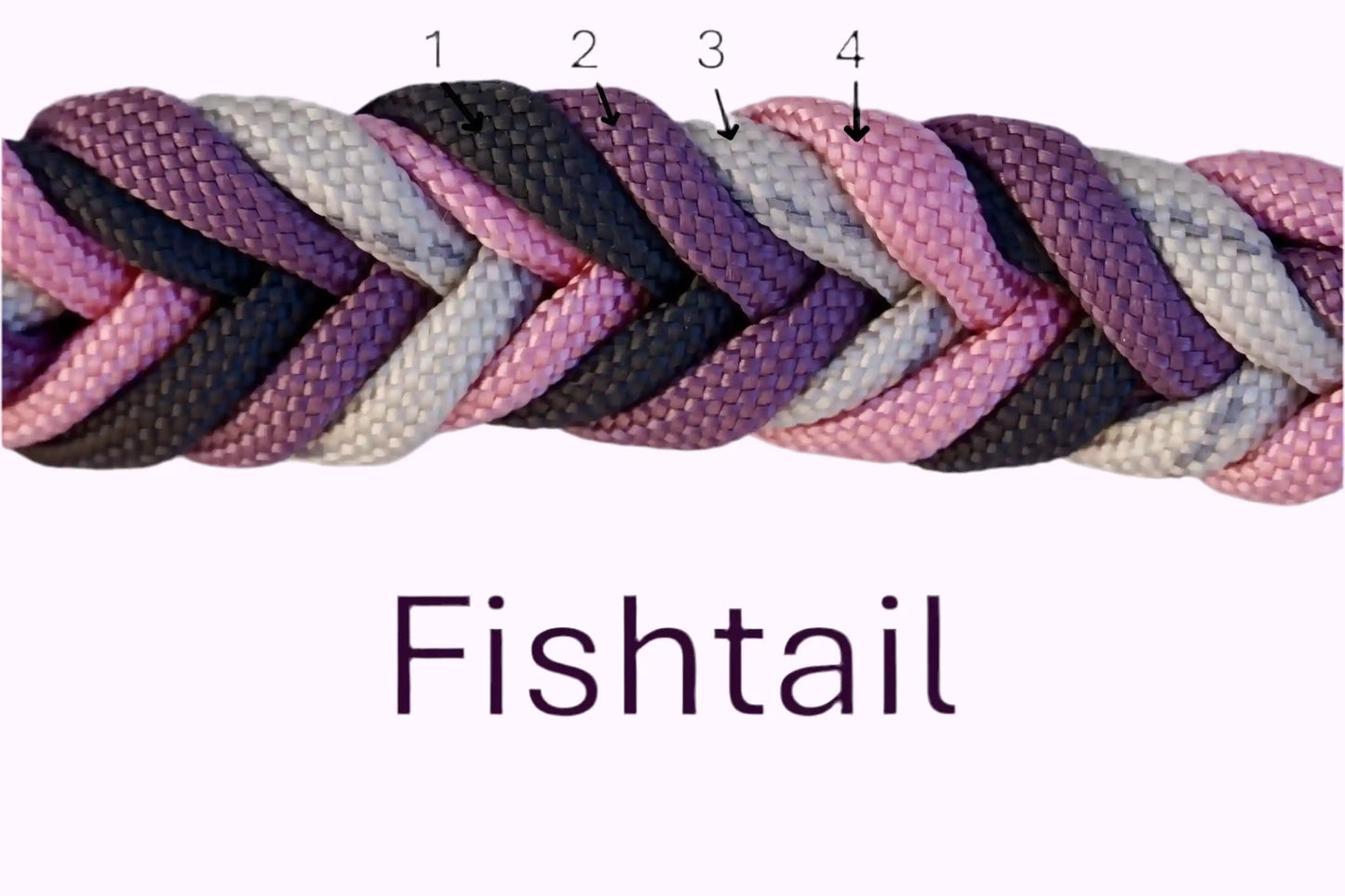 Geflochtene Paracord Hundeleine Muster Fishtail