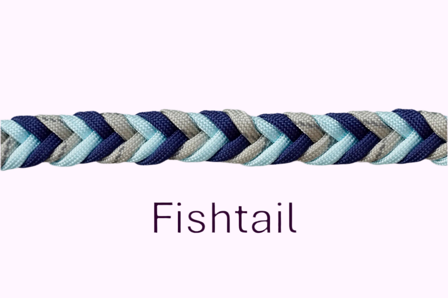 Geflochtene Paracord Hundeleine Muster Fishtail