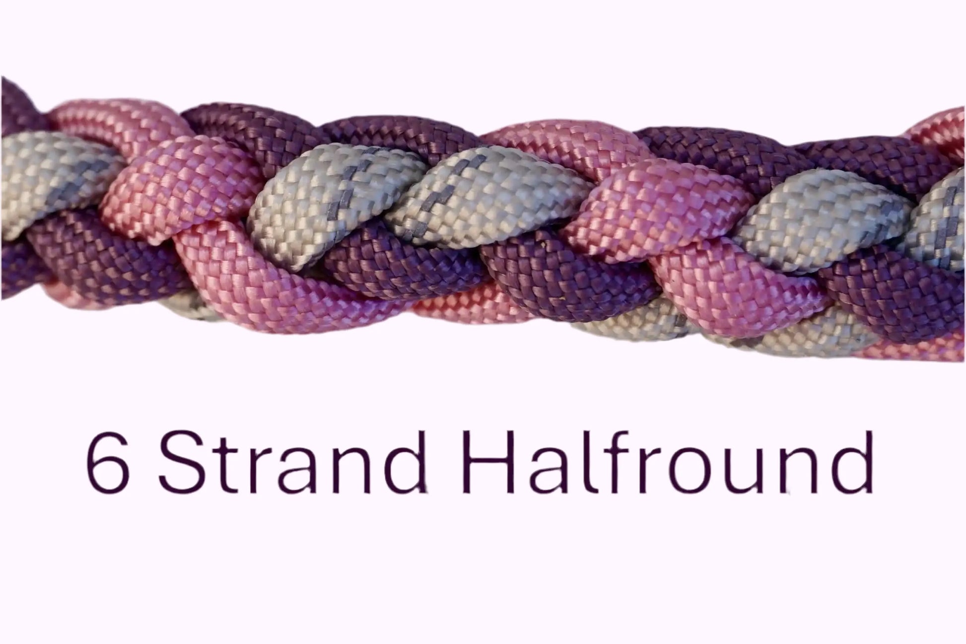 Geflochtene Paracord Hundeleine Muster  6 Strand Halfround