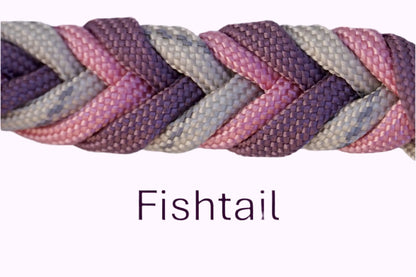 Geflochtene Paracord Hundeleine Muster Fishtail
