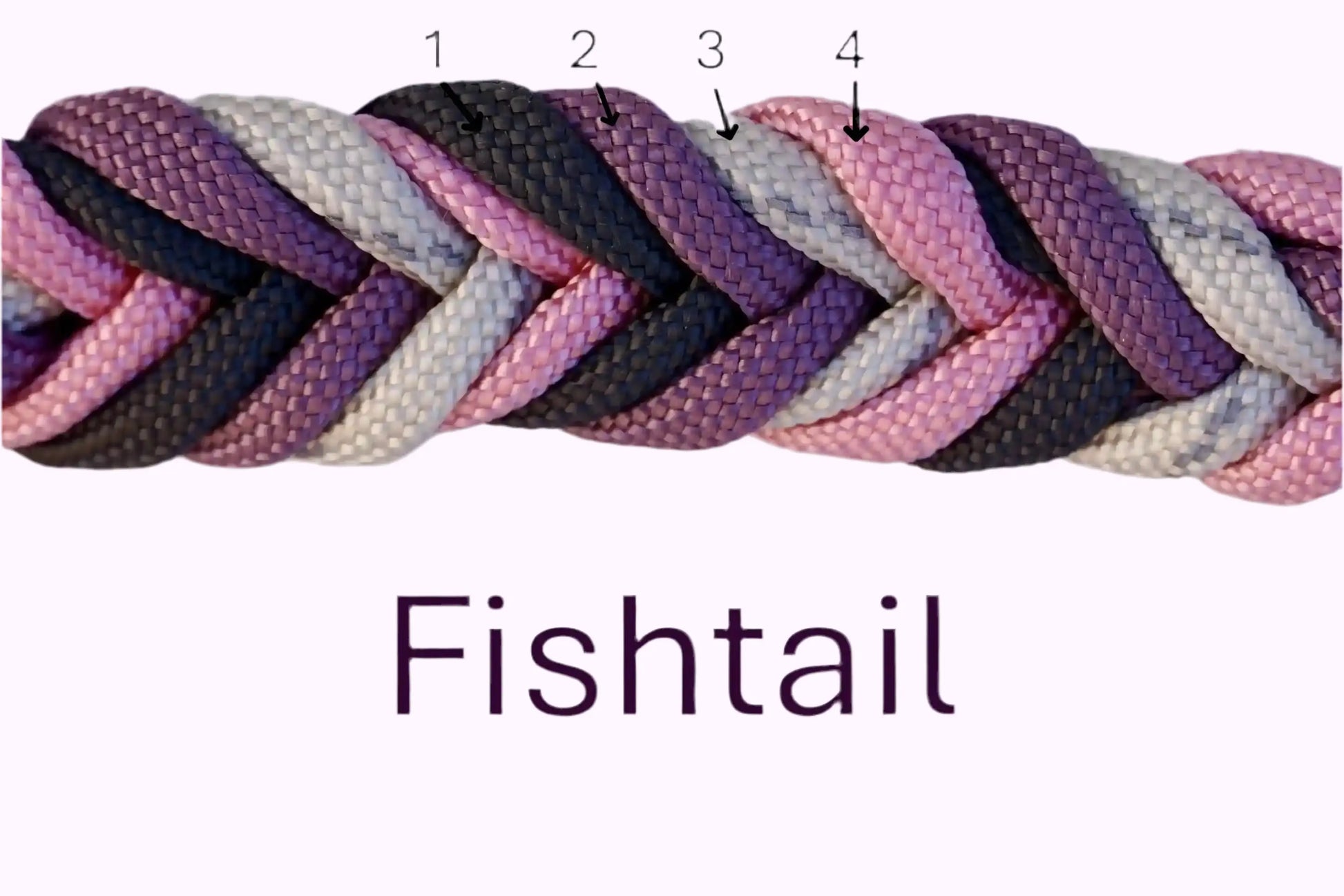 Geflochtene Paracord Hundeleine Muster Fishtail